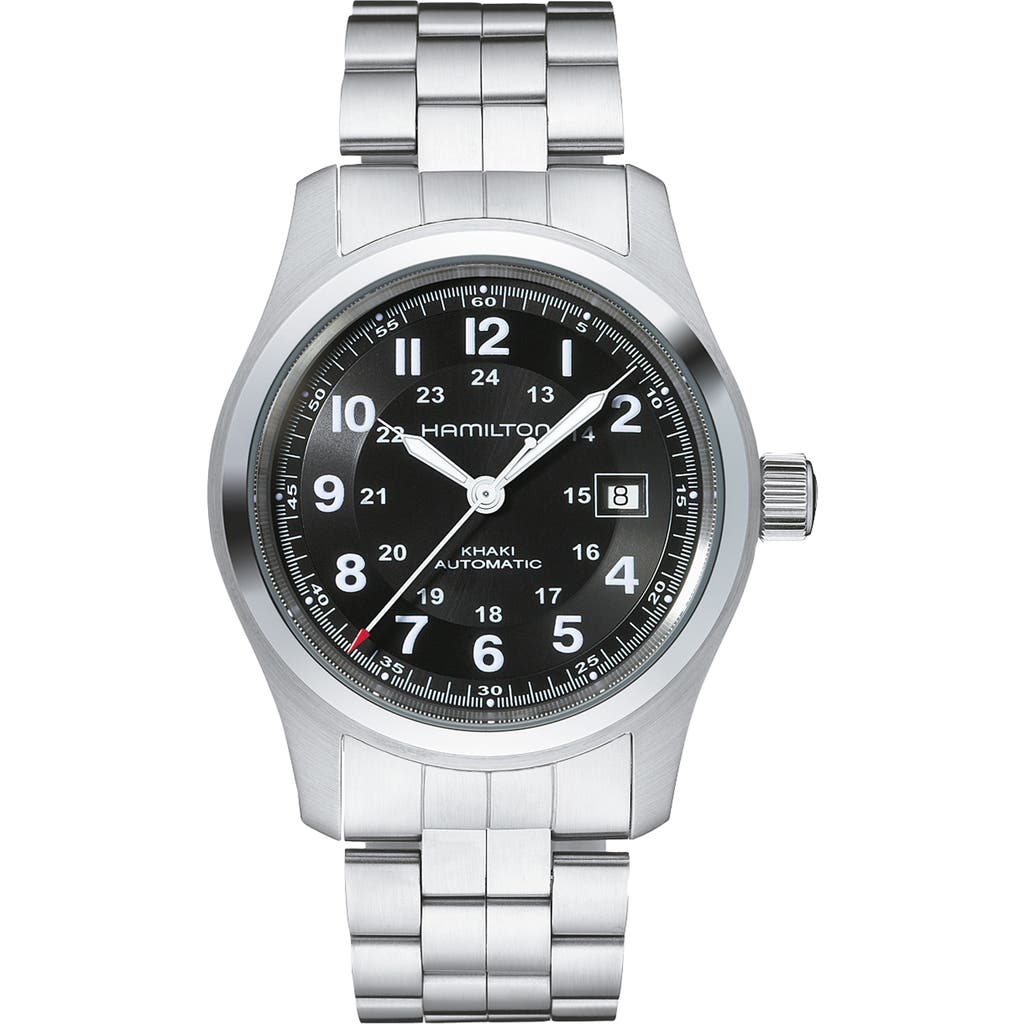 Hamilton Khaki Field Automatic Bracelet Watch, 42mm In Metallic
