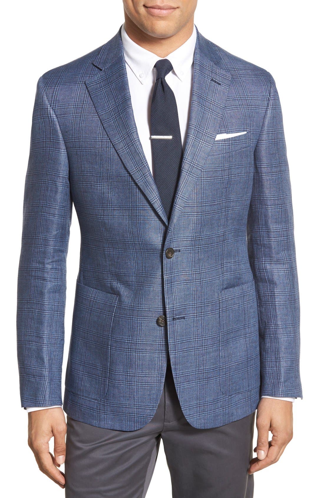 Nordstrom Men's Shop Classic Fit Plaid Linen Sport Coat Nordstrom