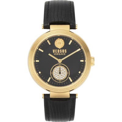 Versus Versace Star Ferry Leather Strap Watch,