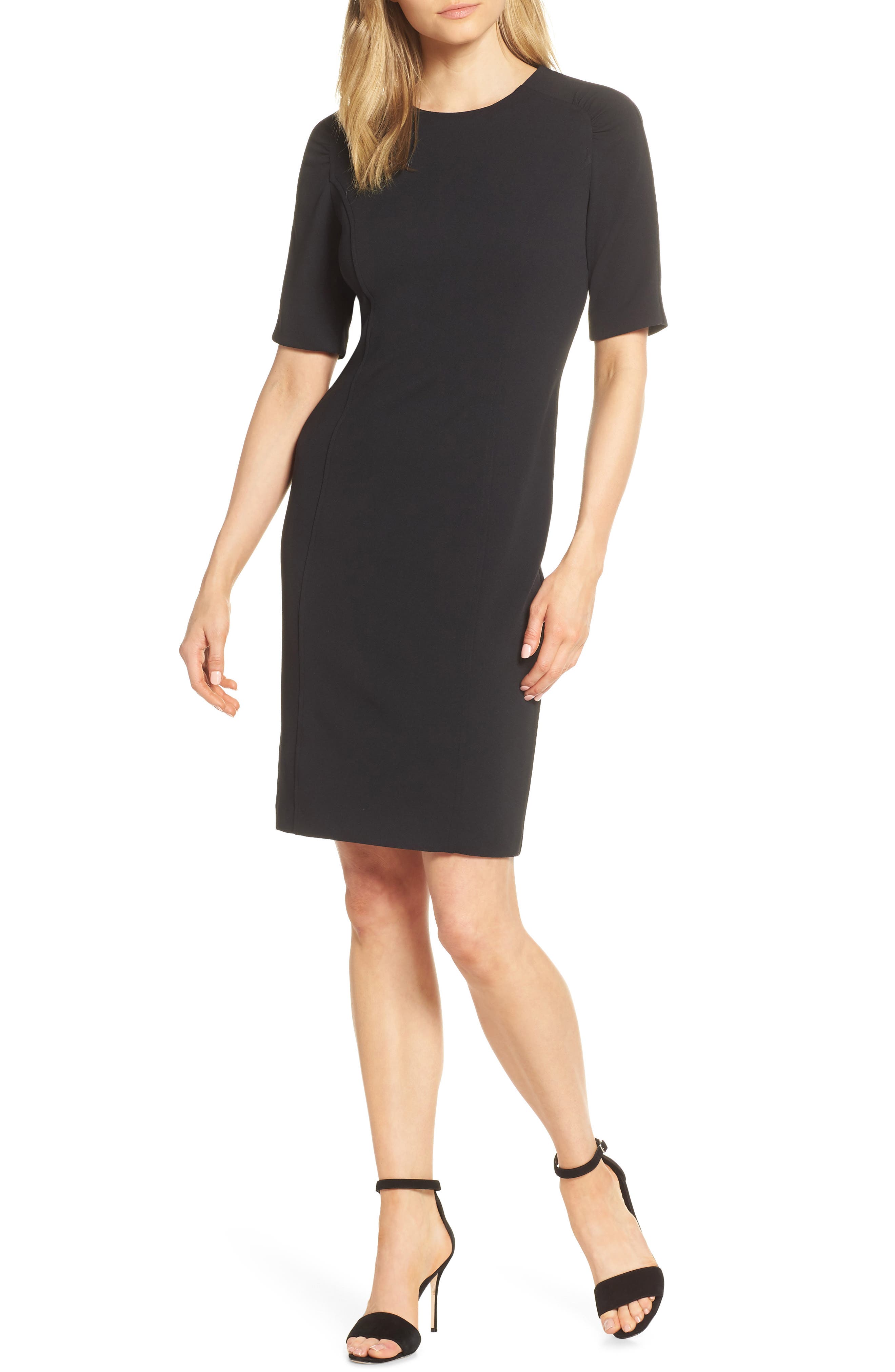 Petite Harper Rose Stretch Sheath Dress, Black