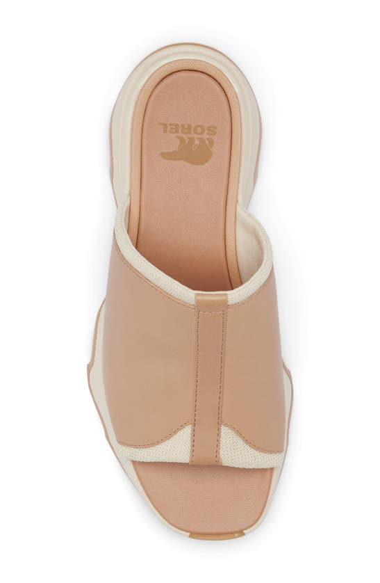 Shop Sorel Kinetic Impact Slide Sandal In Honest Beige/ Honey White