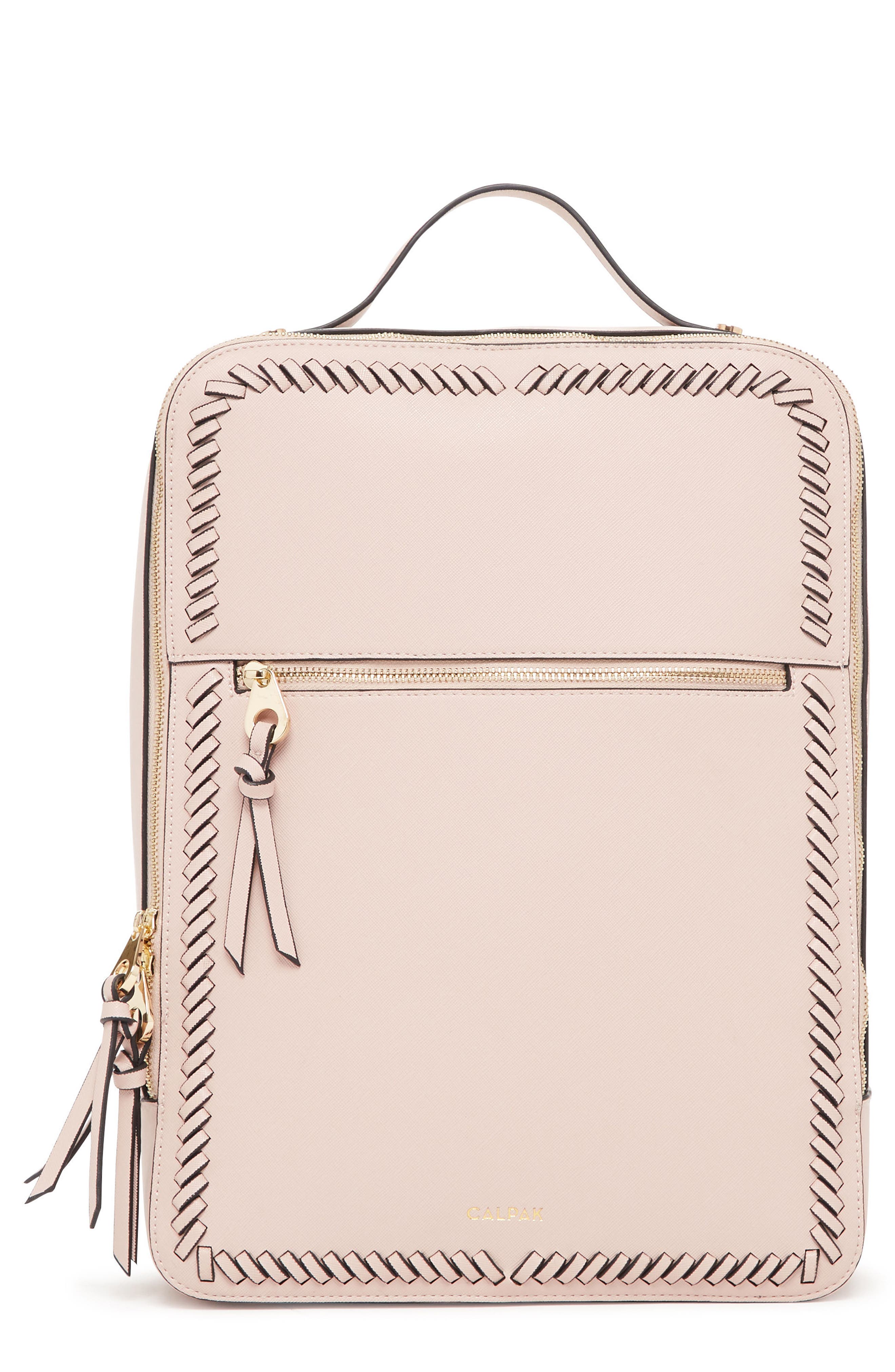 Calpak Luggage Kaya Faux Leather Laptop Backpack In Blush Pink | ModeSens