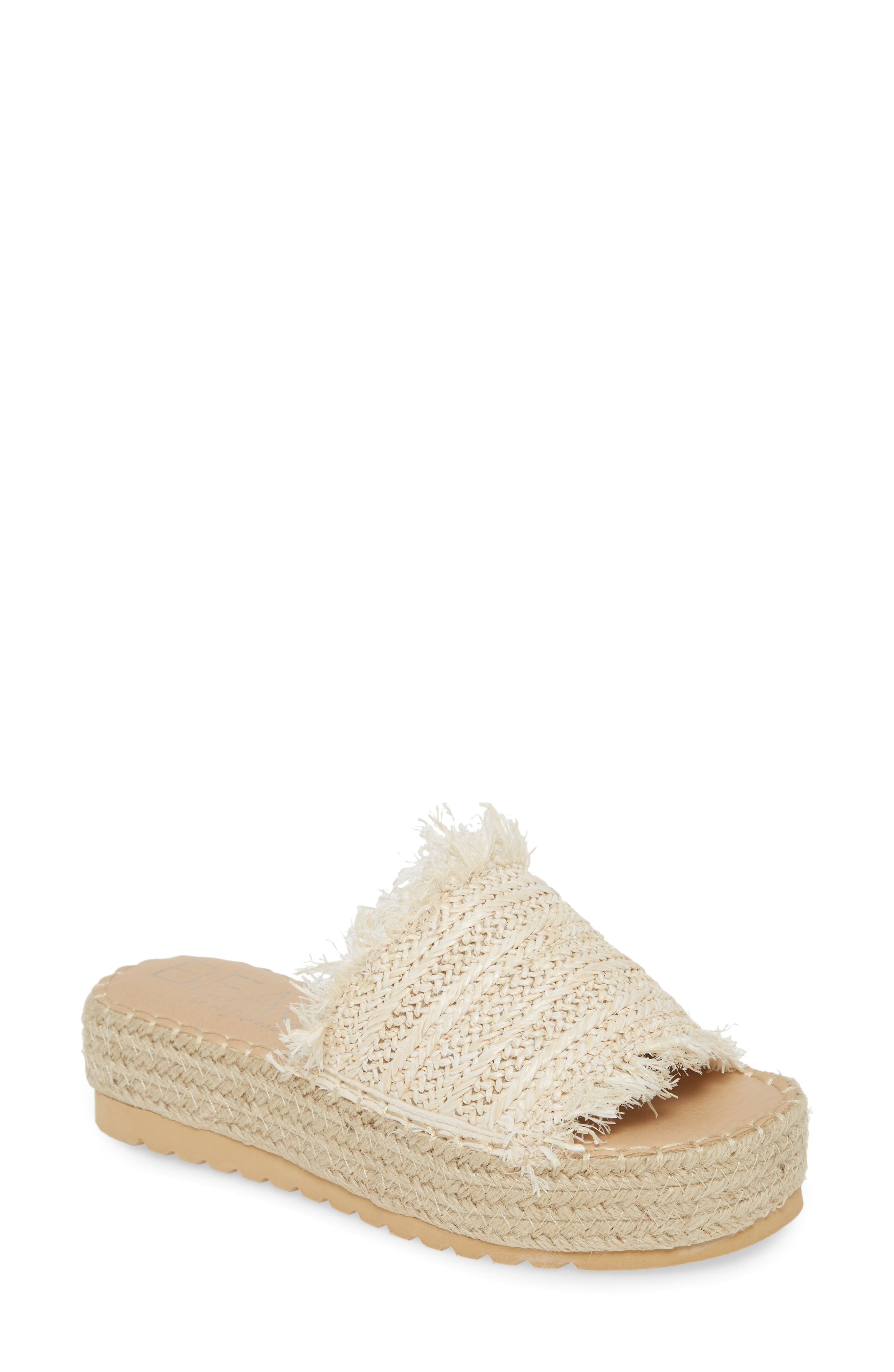 beach by matisse seashell fray womens flatform slide sandals