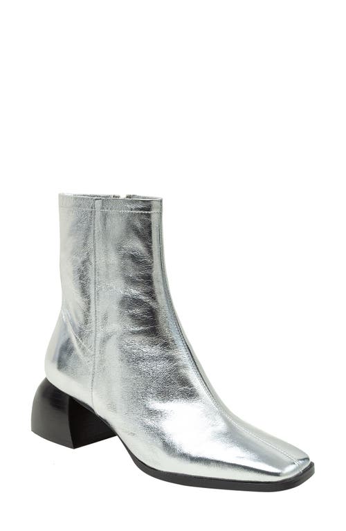 Linea Paolo Saylor Square Toe Boot In Silver