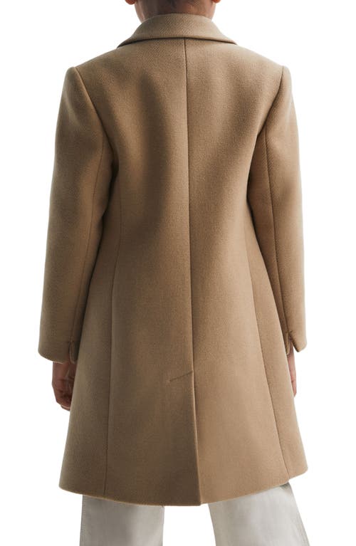 Reiss Harlow - Camel Harlow Teen Mid Length Wool Blend Coat In Camel