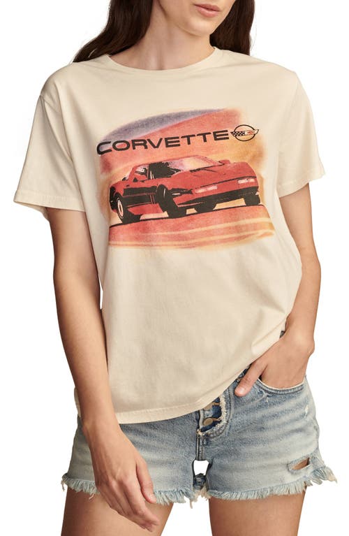 Lucky Brand Corvette Oversize Graphic T-Shirt Tan at Nordstrom,