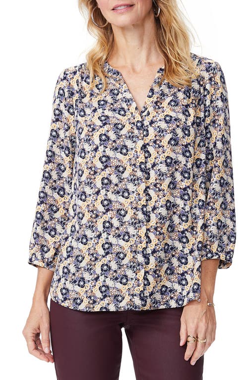 Nydj Pintuck Blouse In Meadowood