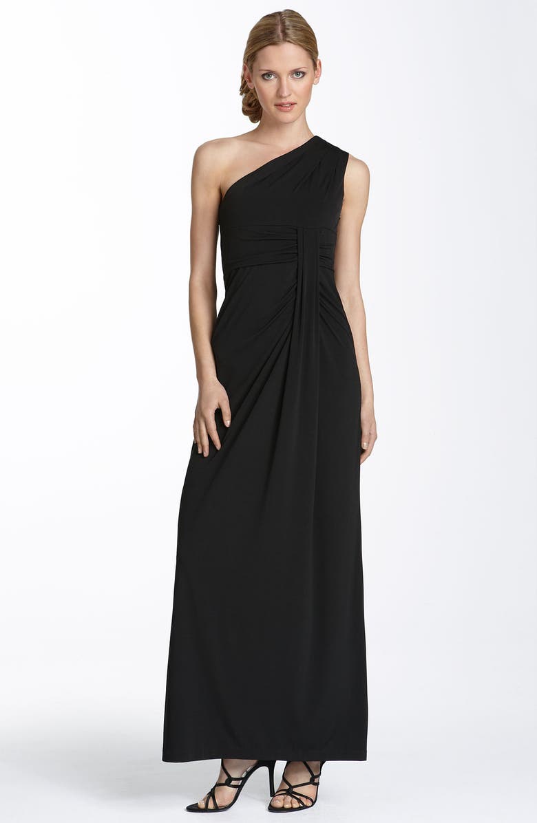 Calvin Klein One Shoulder Drape Matte Jersey Dress | Nordstrom