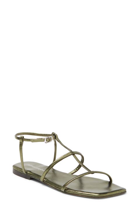 Green on sale gladiator sandals