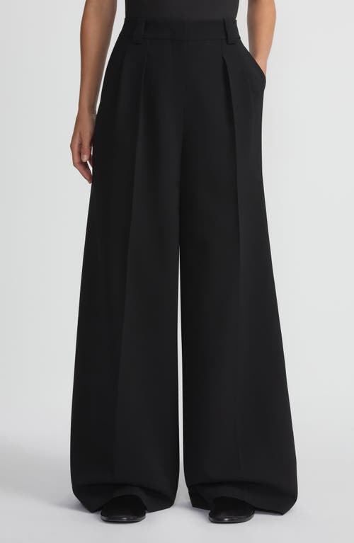 Shop Lafayette 148 New York Wyatt Wide Leg Pants In Black