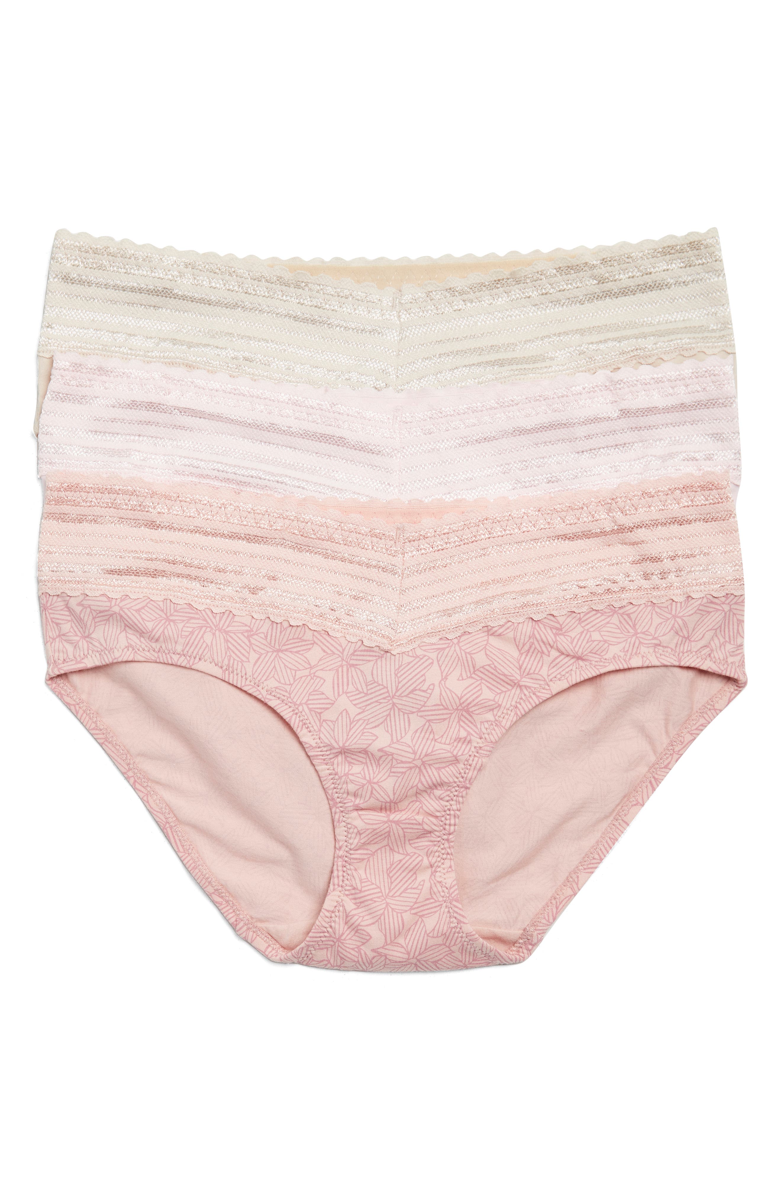 WARNERS Cotton Hipster Panties Pack of 3 Nordstromrack