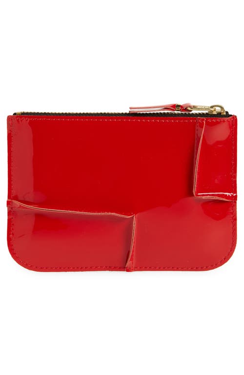 COMME DES GARÇONS COMME DES GARÇONS WALLETS SEAM DETAIL LEATHER ZIP POUCH 