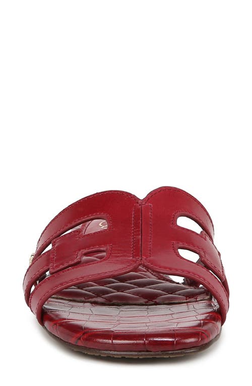 Shop Sam Edelman Bay Cutout Slide Sandal In Scarlet Cherry