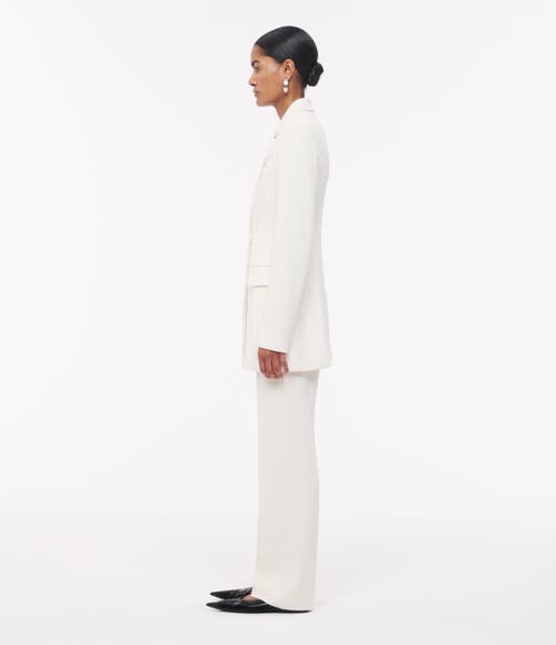 Another Tomorrow Jersey Double-breasted Jacket In Vanilla