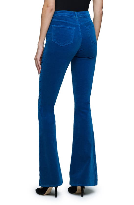 Shop L Agence Marty High Rise Flare Leg Jeans In Teal