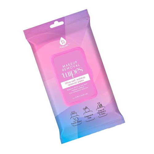 Pursonic Makeup Removal Wipes 12 Pack In Pink