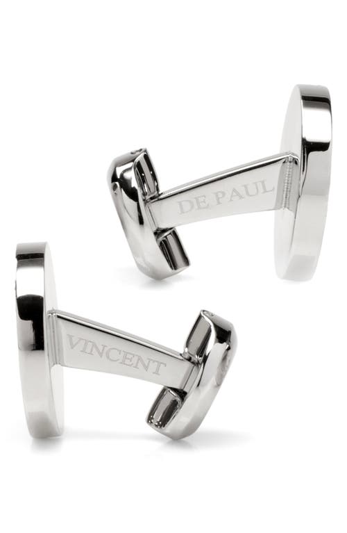 Shop Cufflinks, Inc . Vincent De Paul White & Black Pave Crystals Cuff Links & Studs Set In Silver/black