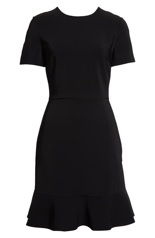 Shop Stella Mccartney Iconic Stretch Cady Fit & Flare Dress In Black