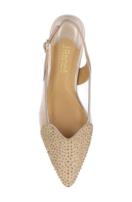 J. Reneé Gwyn Slingback Pointed Toe Pump In Beige