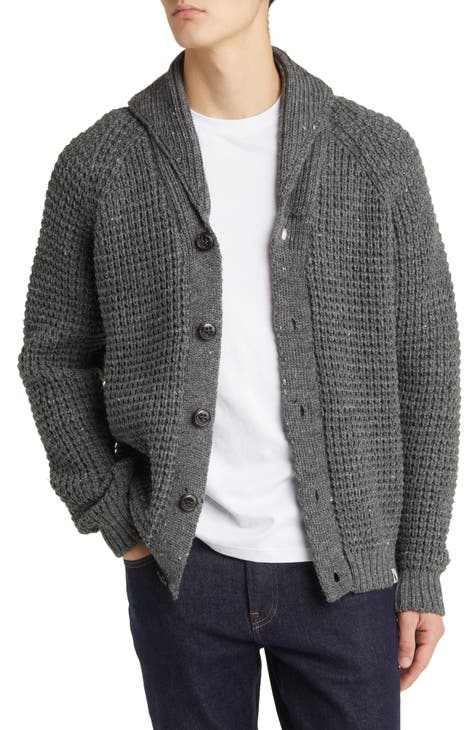 Cardigan Men Sweaters Coats Winter Fleece Knitted Sweater Jacket Mens  Striped Sweater Coat Warm Zipper Wool Hooded Cardigan Men