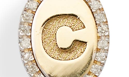 Meshmerise Diamond Initial Disc Bracelet In Yellow-c