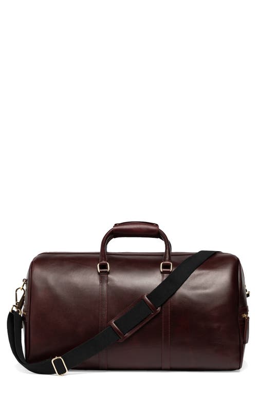 Silver & Riley Executive Leather Duffle in Oxblood