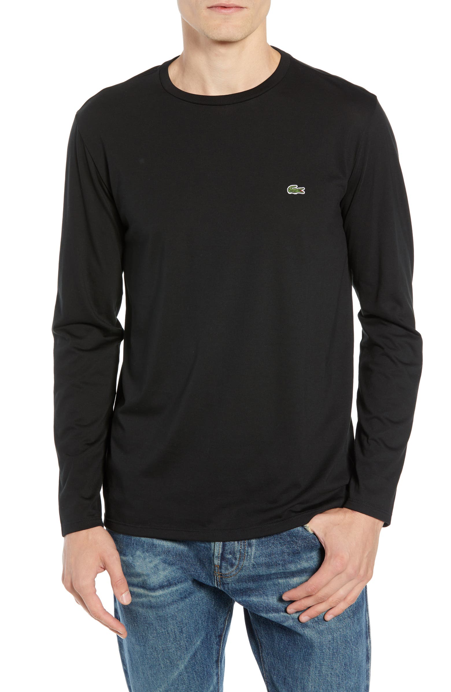 Lacoste Regular Fit Long Sleeve Pima Cotton T-Shirt | Nordstrom