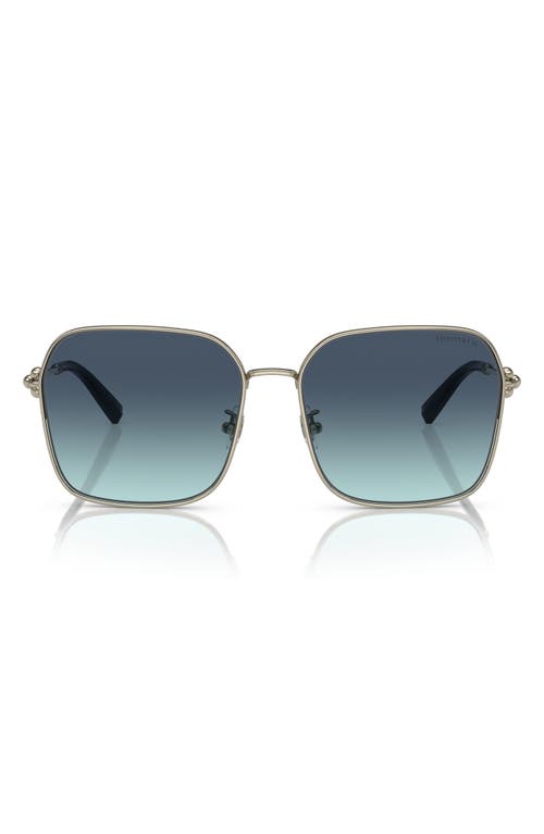 Tiffany & Co . 60mm Gradient Square Sunglasses In Blue