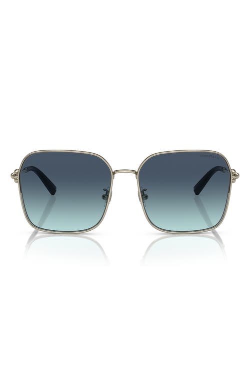 Tiffany & Co . 60mm Gradient Square Sunglasses In Azure/gradient Blue