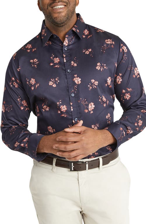 Johnny Bigg Clayton Floral Button-Up Shirt Ink at Nordstrom,