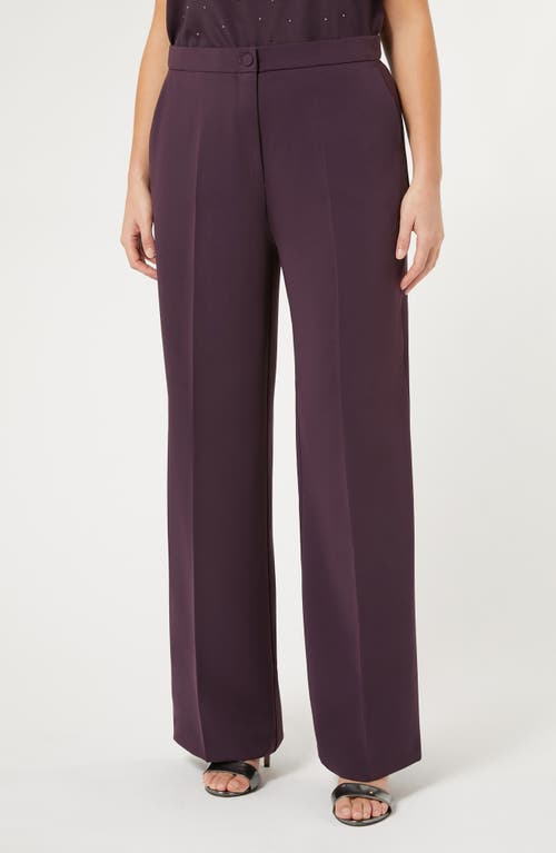 Shop Marina Rinaldi Riccor Cady Wide Leg Trousers In Bordeaux