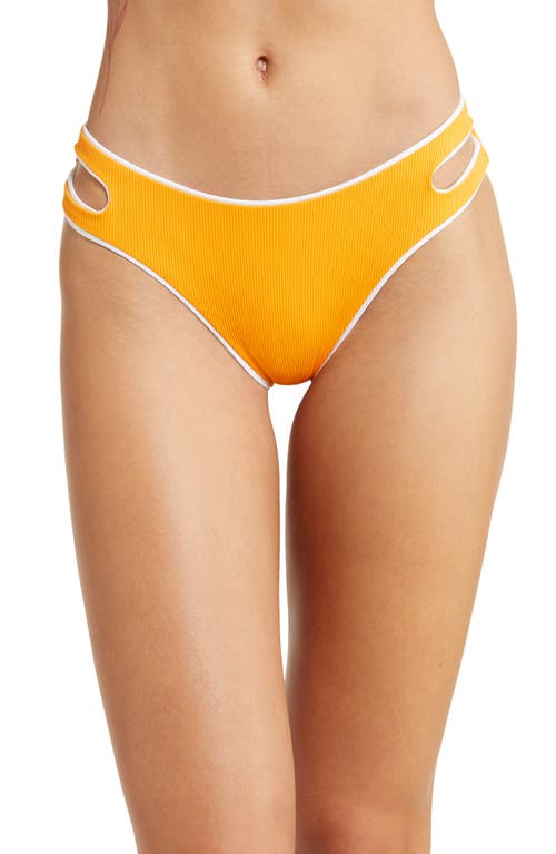 Becca Fine Line Scoop Hipster Bikini Bottoms in Orange Burst