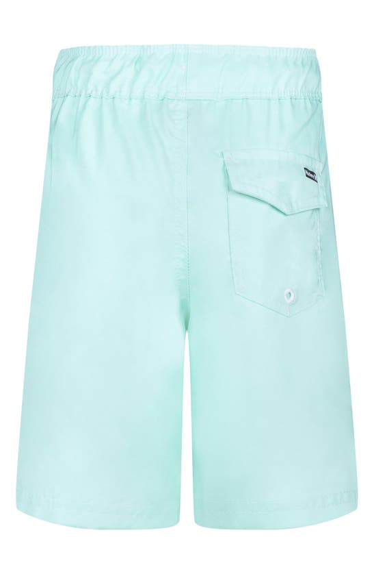 Shop Hurley Kids' Pool Party Pull-on Swim Shorts In Green Glow