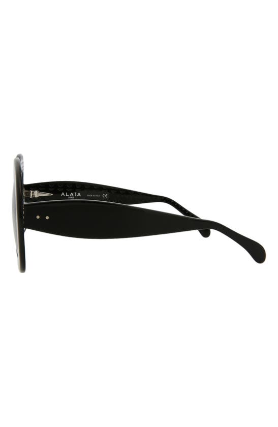 Shop Alaïa 54mm Square Sunglasses In Black Black Grey