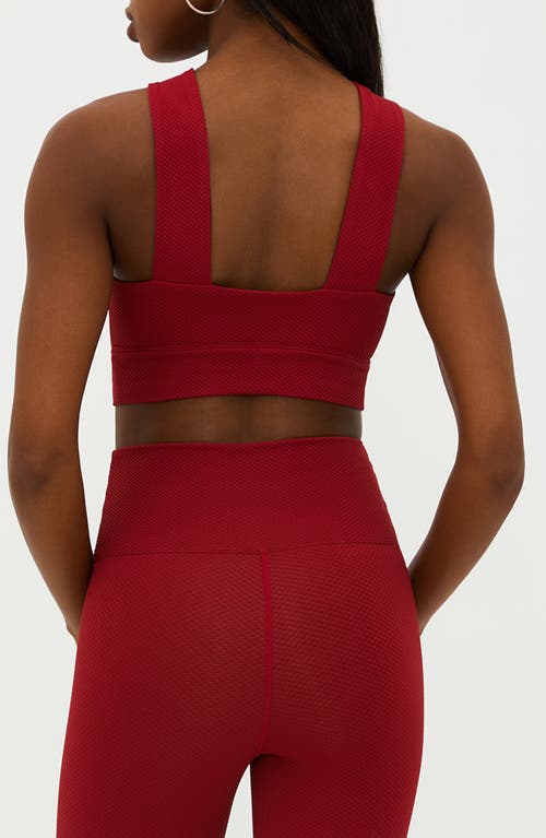 Shop Beach Riot Adia Crop Tank In Rio Red Waffle