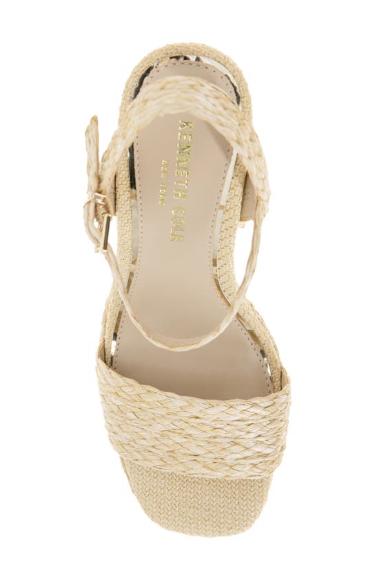 Shop Kenneth Cole New York Dolly Platform Sandal In Natural Raffia