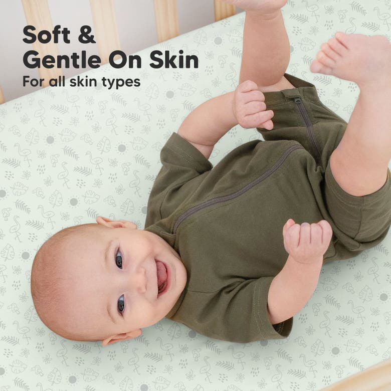 Keababies Soothe Fitted Crib Sheet In Tropic Oasis