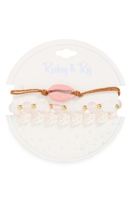 Ruby & Ry Kids' Set of 3 Bracelets in Mul at Nordstrom
