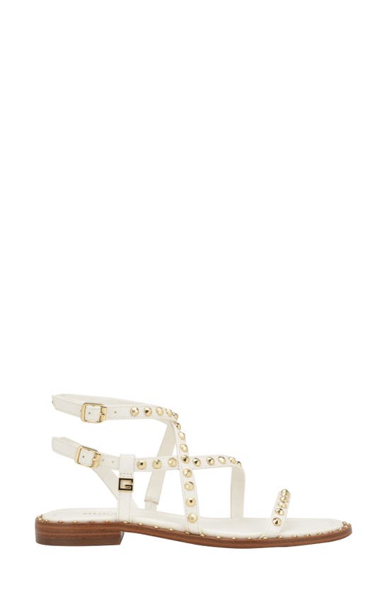 Shop Guess Yamara Studded Gladiator Sandal In White 140