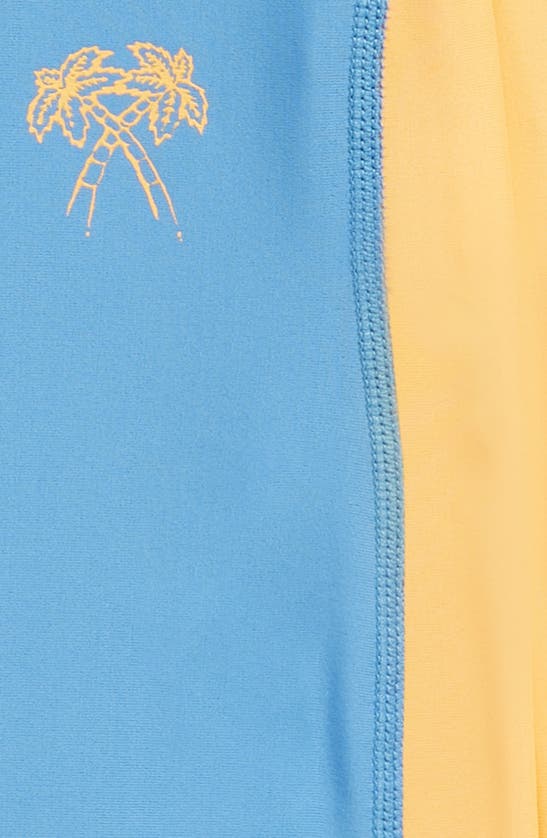 Shop Rip Curl Kids' Mystic Long Sleeve One-piece Rashguard Swimsuit In Blue Yonder