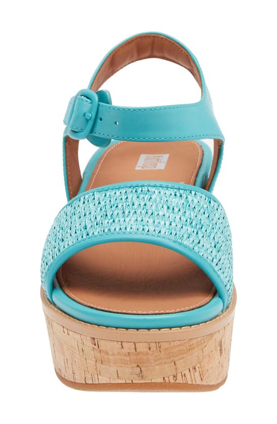 Fitflop Eloise Platform Sandal In Tahiti Blue/ Ivory