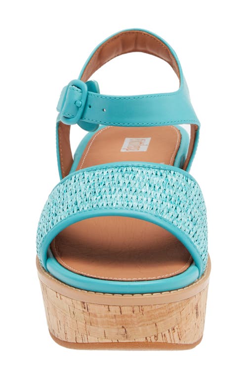 Fitflop Eloise Platform Sandal In Tahiti Blue/ivory