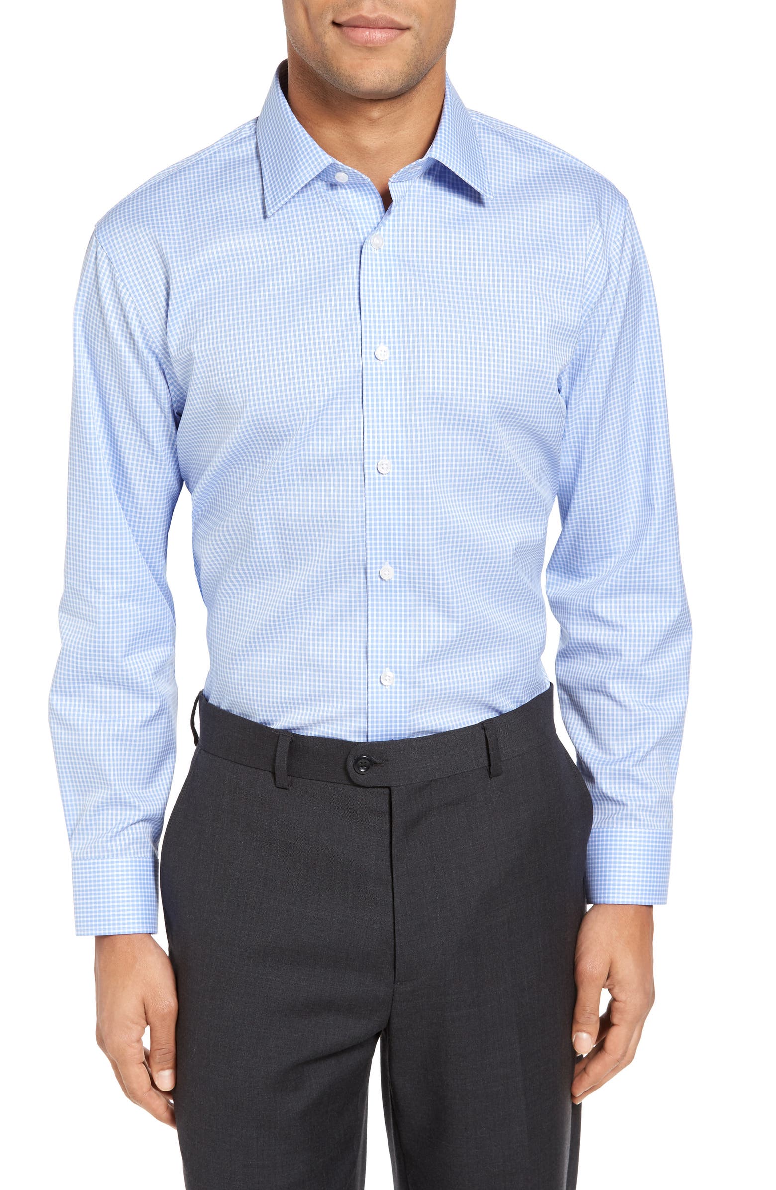 John W. Nordstrom® Trim Fit Check Dress Shirt | Nordstrom
