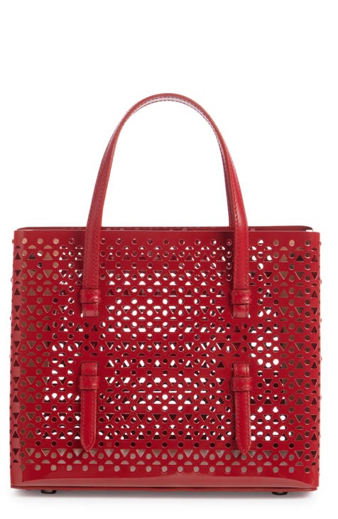 Blush Perforated Leather Petit Tote