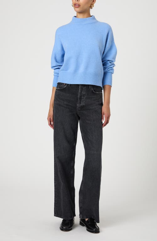 Shop French Connection Vhari Mock Neck Sweater In Dusted Blue