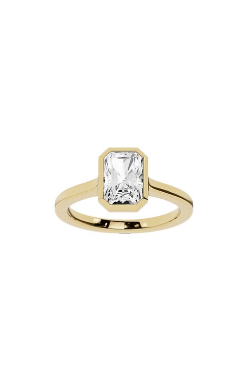18K Gold Radiant Lab Created Diamond Solitaire Ring - 2.0 ctw in 18K Yellow Gold
