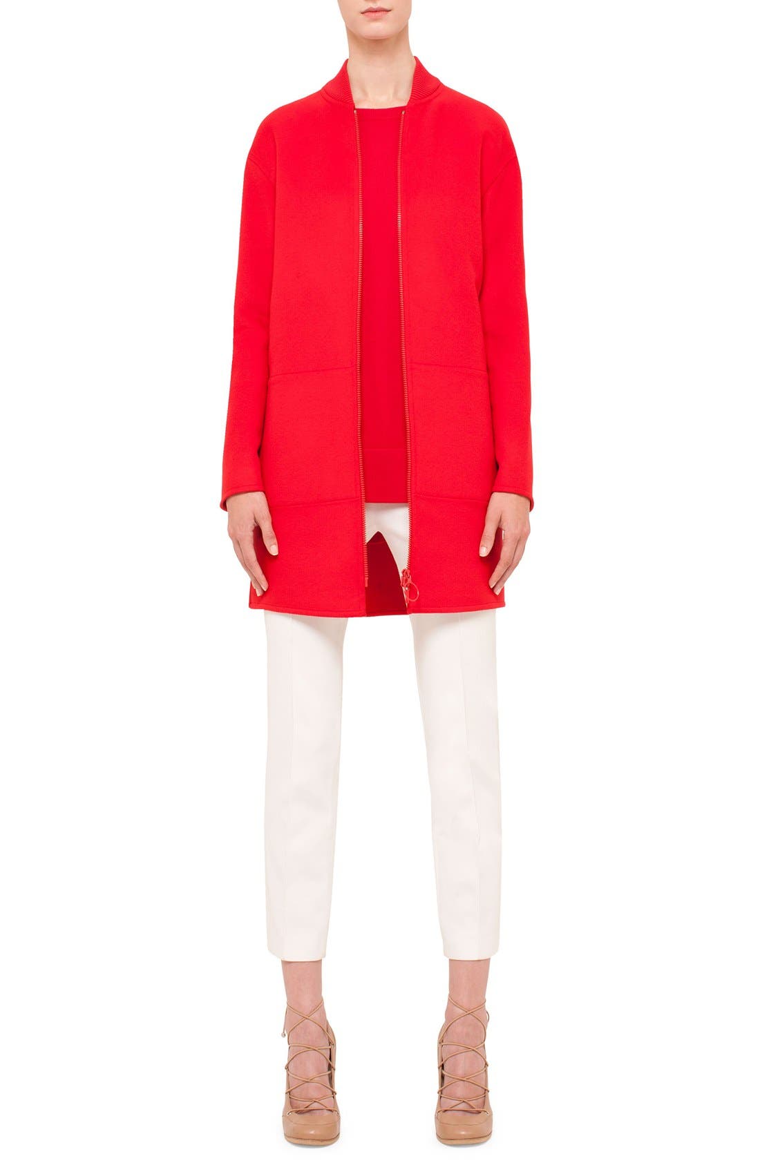 Akris punto Knit Collar Wool Jacket Nordstrom