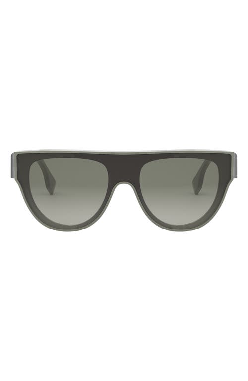 Shop Fendi ' First 139mm Flat Top Sunglasses In Light Green/other/green