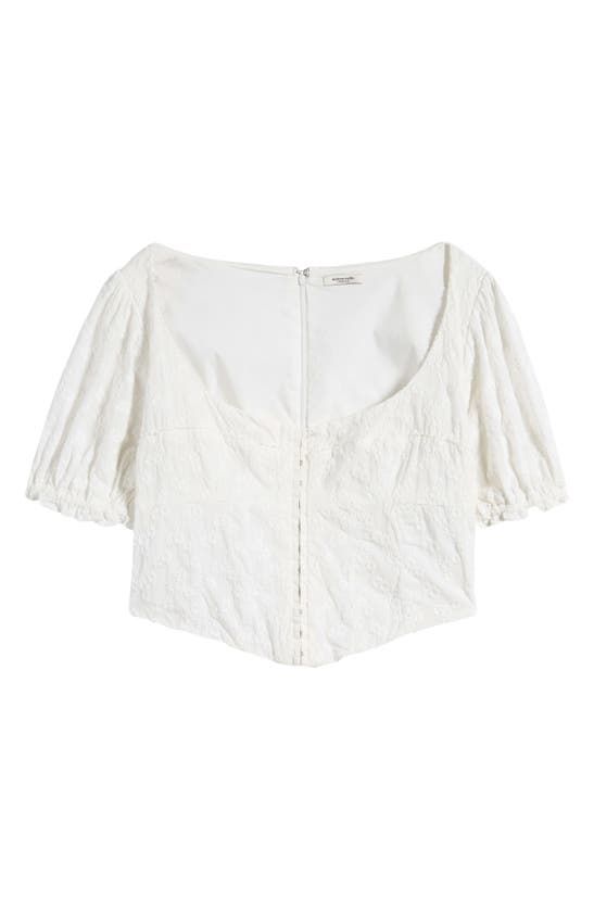 Shop Mistress Rocks Floral Stretch Cotton Broderie Top In White