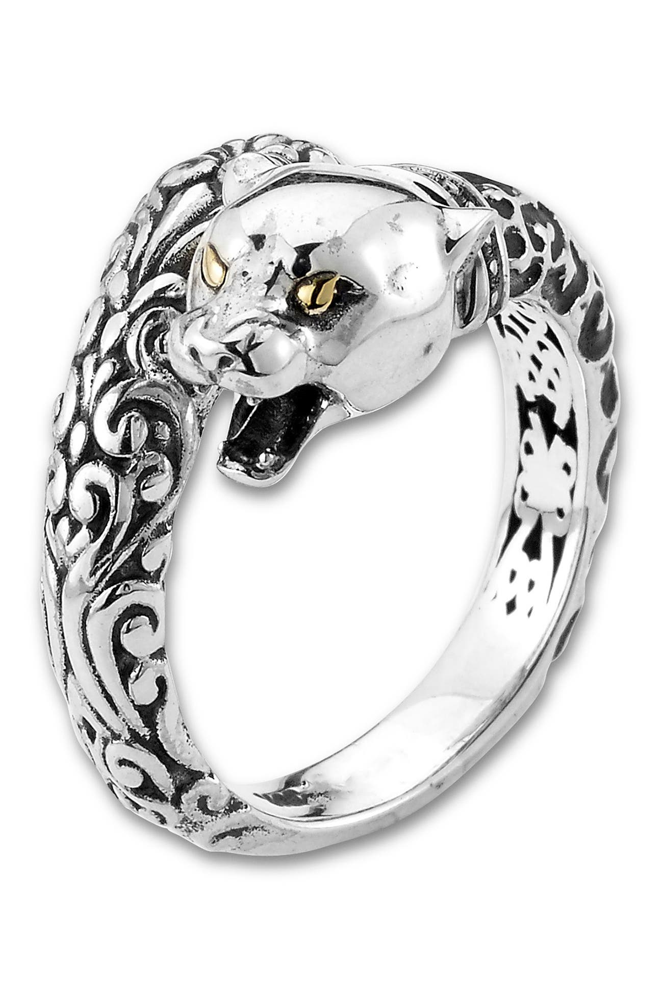 Samuel B Jewelry Sterling Silver And 18k Gold Panther